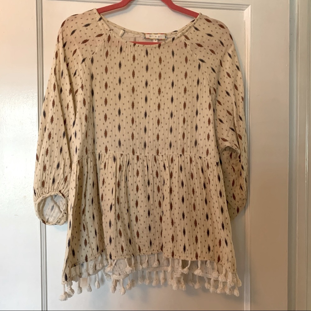 Anthropologie Tassled Top